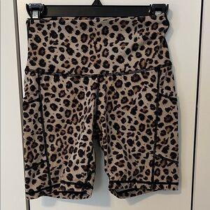 Leopard Print Women's Bike Shorts